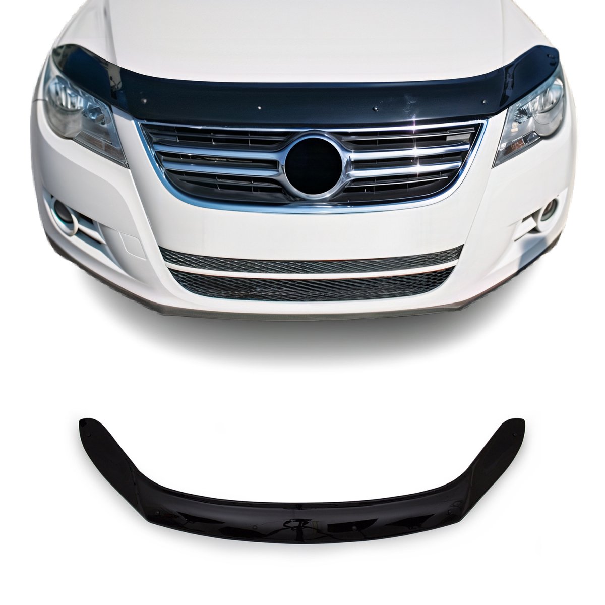 Volkswagen Tiguan Hood Deflector - Omac - Acrylic - Black - '12-'15